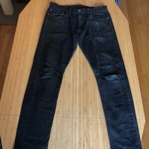 Levi's 512 Jeans Men's 34x34 Black Denim Slim Tapered Stretch Pants
